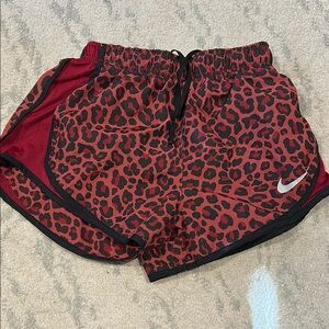 Nike Red Leopard Print Shorts